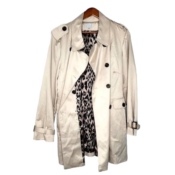 Joan Rivers Jackets & Coats Joan Rivers Beige Satin Classic Trench